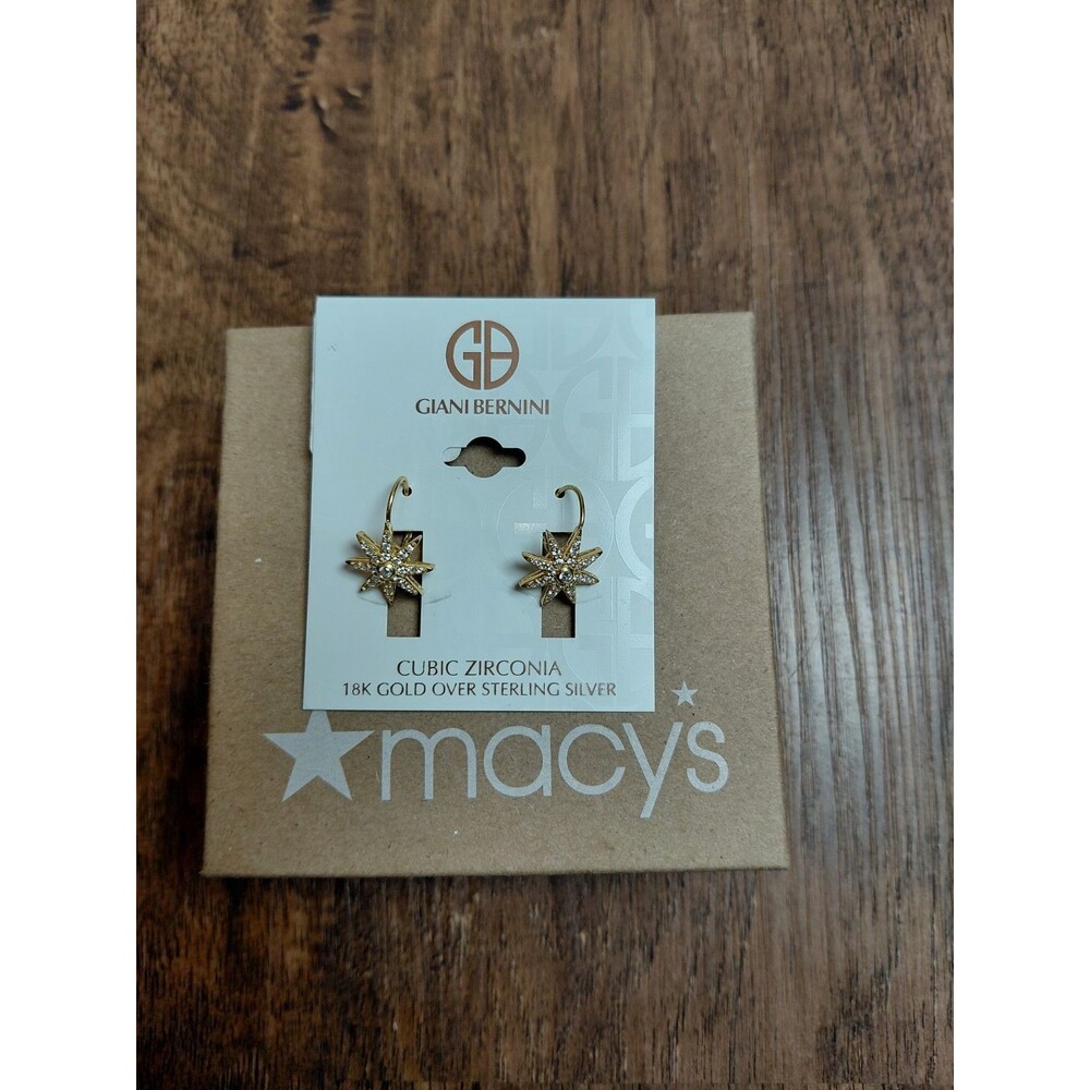 giani bernini 18k Gold Over Sterling Silver, Cubic Zirconia earrings